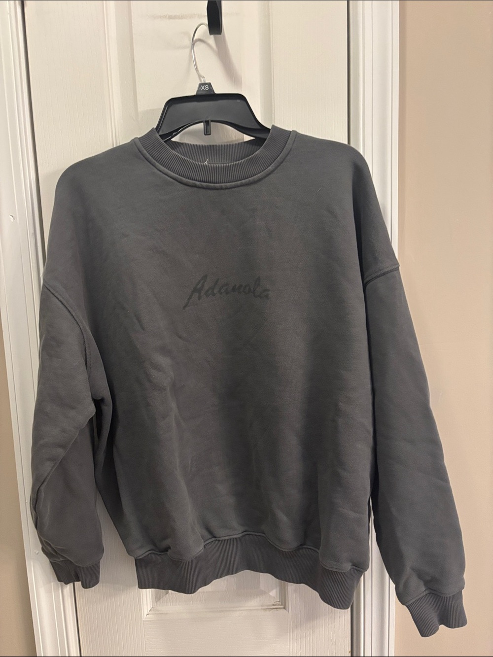 Adanola  Dark Gray 100% organic cotton Crewneck Sweatshirt